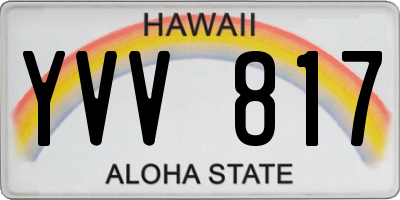 HI license plate YVV817