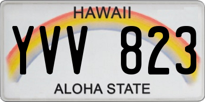 HI license plate YVV823
