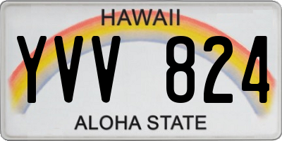HI license plate YVV824