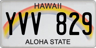 HI license plate YVV829