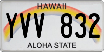 HI license plate YVV832