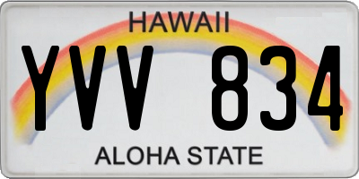 HI license plate YVV834