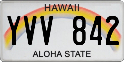 HI license plate YVV842