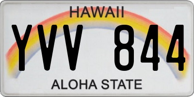 HI license plate YVV844