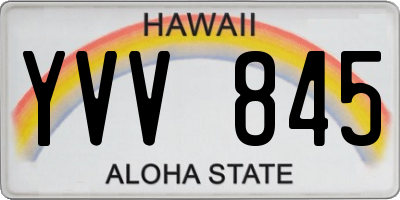 HI license plate YVV845