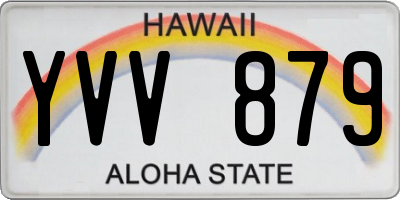 HI license plate YVV879