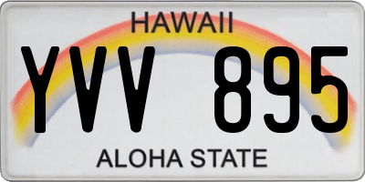 HI license plate YVV895