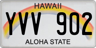 HI license plate YVV902