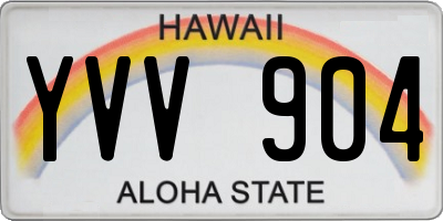 HI license plate YVV904