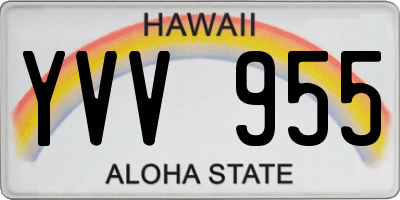 HI license plate YVV955
