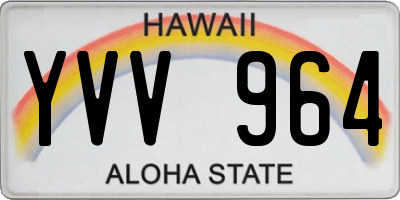 HI license plate YVV964