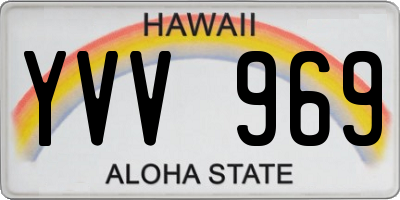 HI license plate YVV969