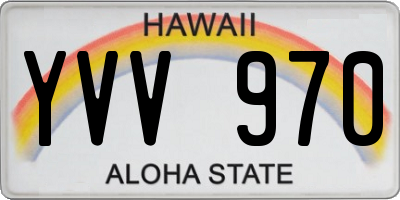 HI license plate YVV970