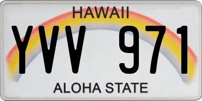 HI license plate YVV971