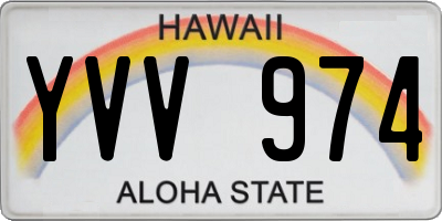 HI license plate YVV974