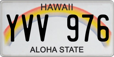 HI license plate YVV976