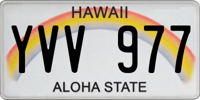 HI license plate YVV977