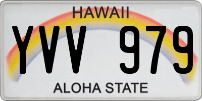 HI license plate YVV979