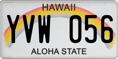 HI license plate YVW056