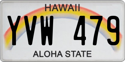 HI license plate YVW479