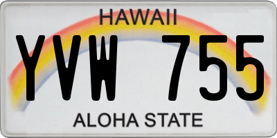 HI license plate YVW755