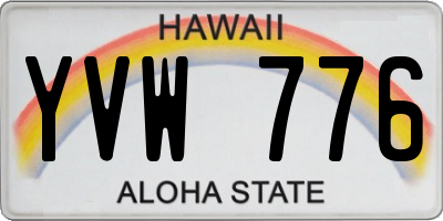 HI license plate YVW776