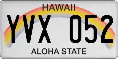 HI license plate YVX052