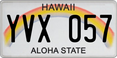 HI license plate YVX057