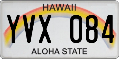 HI license plate YVX084