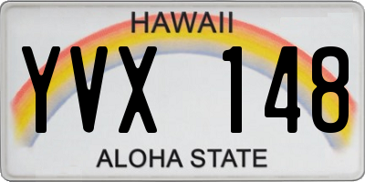 HI license plate YVX148