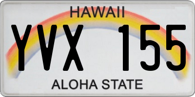 HI license plate YVX155