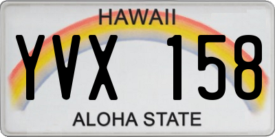HI license plate YVX158