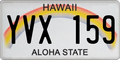 HI license plate YVX159