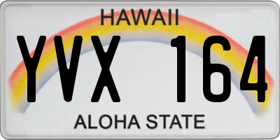 HI license plate YVX164