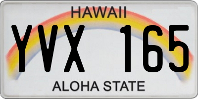 HI license plate YVX165