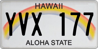 HI license plate YVX177