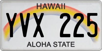 HI license plate YVX225
