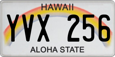 HI license plate YVX256