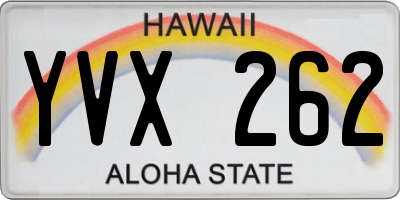 HI license plate YVX262