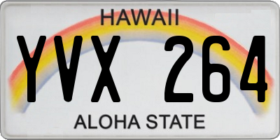 HI license plate YVX264