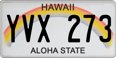 HI license plate YVX273