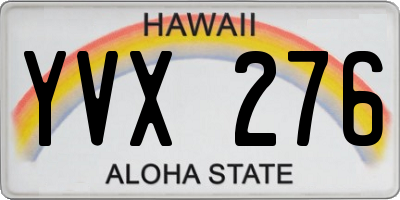 HI license plate YVX276
