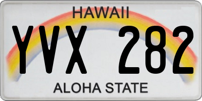 HI license plate YVX282