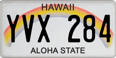 HI license plate YVX284