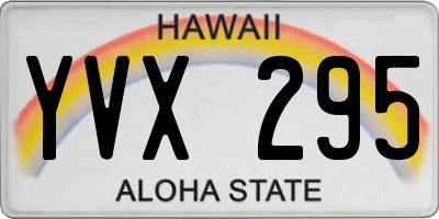 HI license plate YVX295