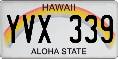 HI license plate YVX339