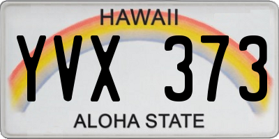 HI license plate YVX373