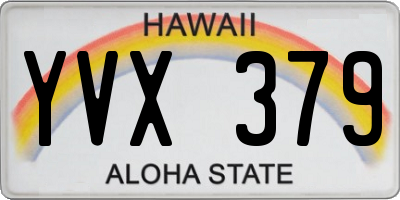 HI license plate YVX379