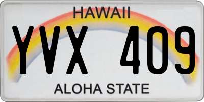 HI license plate YVX409
