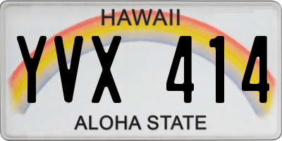 HI license plate YVX414